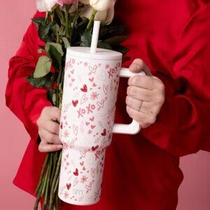 Simple Modern 40oz Love Doodles Straw‎ Tumbler NEW WITH TAG